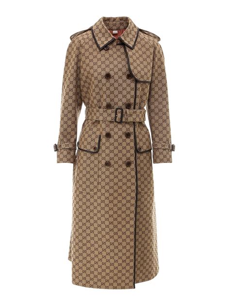 gucci cream trench coat|Gucci trench coat women's.